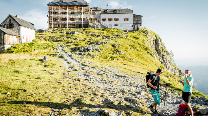 Watzmannueberschreitung: Im Hintergrund das Watzmannhaus | © DAV/Hans Herbig